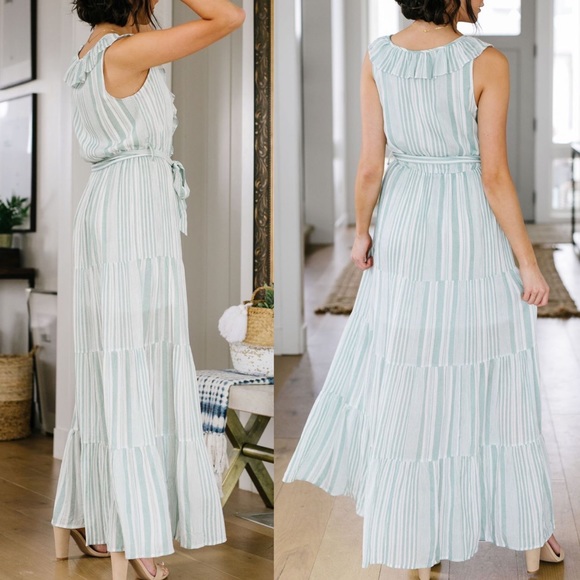 FINAL SALE‼️Tiers Of Joy Striped Maxi Dress - Picture 3 of 8